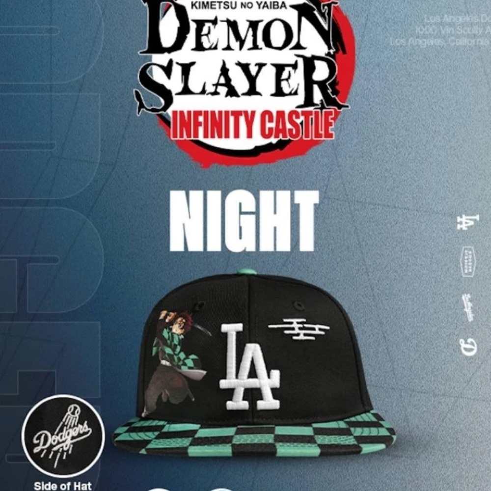 Los Angeles Dodgers ⚔️Demon Slayer X Dodger Collab Hat Giveaway 8/15/25 New SGA